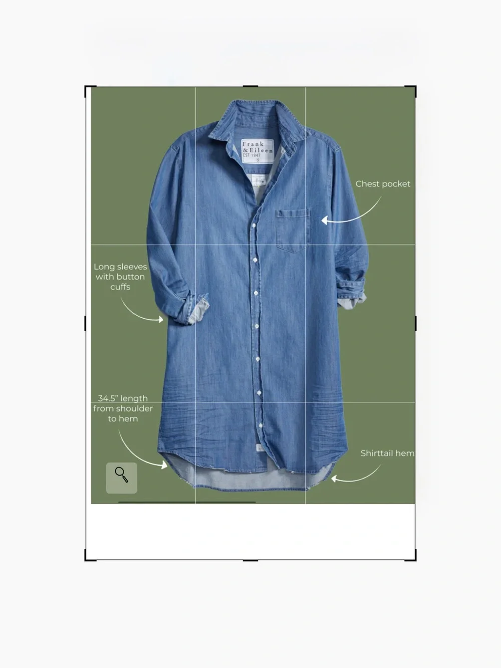 Light Blue Denim Shirt Dress - Picture 2 of 4